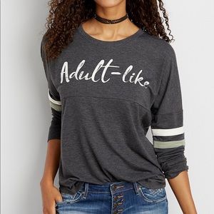 Dolman Adult like football Tee
